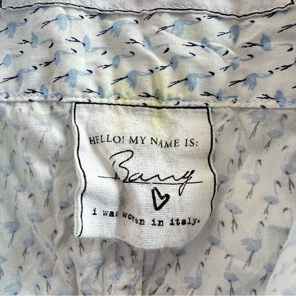 Frank Eileen Barry Signature Crinkle Shirt Flamingo Print Size XS - Picture 11 of 12